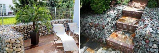 красивые габионы из камней