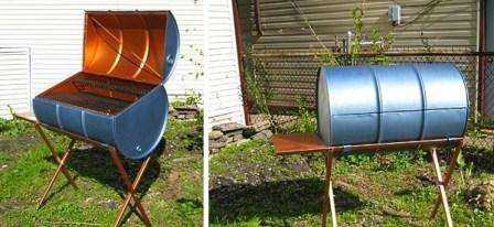 металлическая бочка - мангал