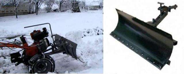 Снегоуборочную лопатку прикрепляют к мини-трактору тогда, когда необходимо убрать площадь от давно выпавших осадков